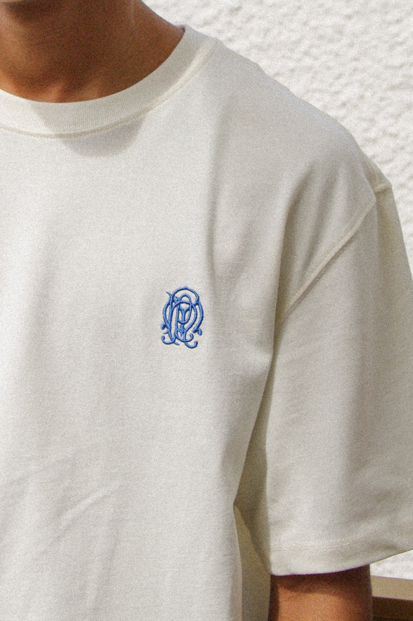 T-SHIRT PALACE MAFIA HOTELS "MONOGRAMME" - CREME